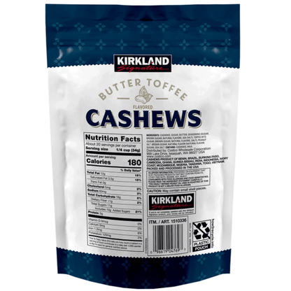 Kirkland Signature Butter Toffee Cashews - 24 oz (1 lb 8 oz) / (680 g)