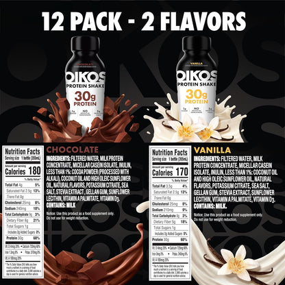 Oikos Protein Shake — 12 fl oz (355mL) × 12 Bottles