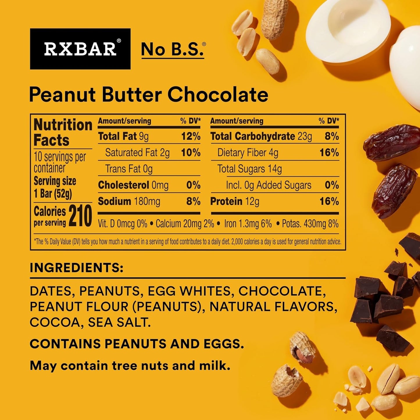 RXBAR Protein Bar — 1.83 oz (52g) × 10 Bars