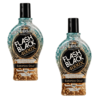 European Gold 플래시 블랙 4000X 태닝 로션 12oz (355 mL)