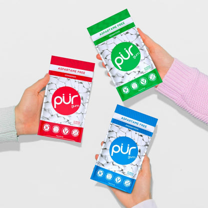 PUR Gum — 55 Pieces × 3 Packs (165 Total Pieces)