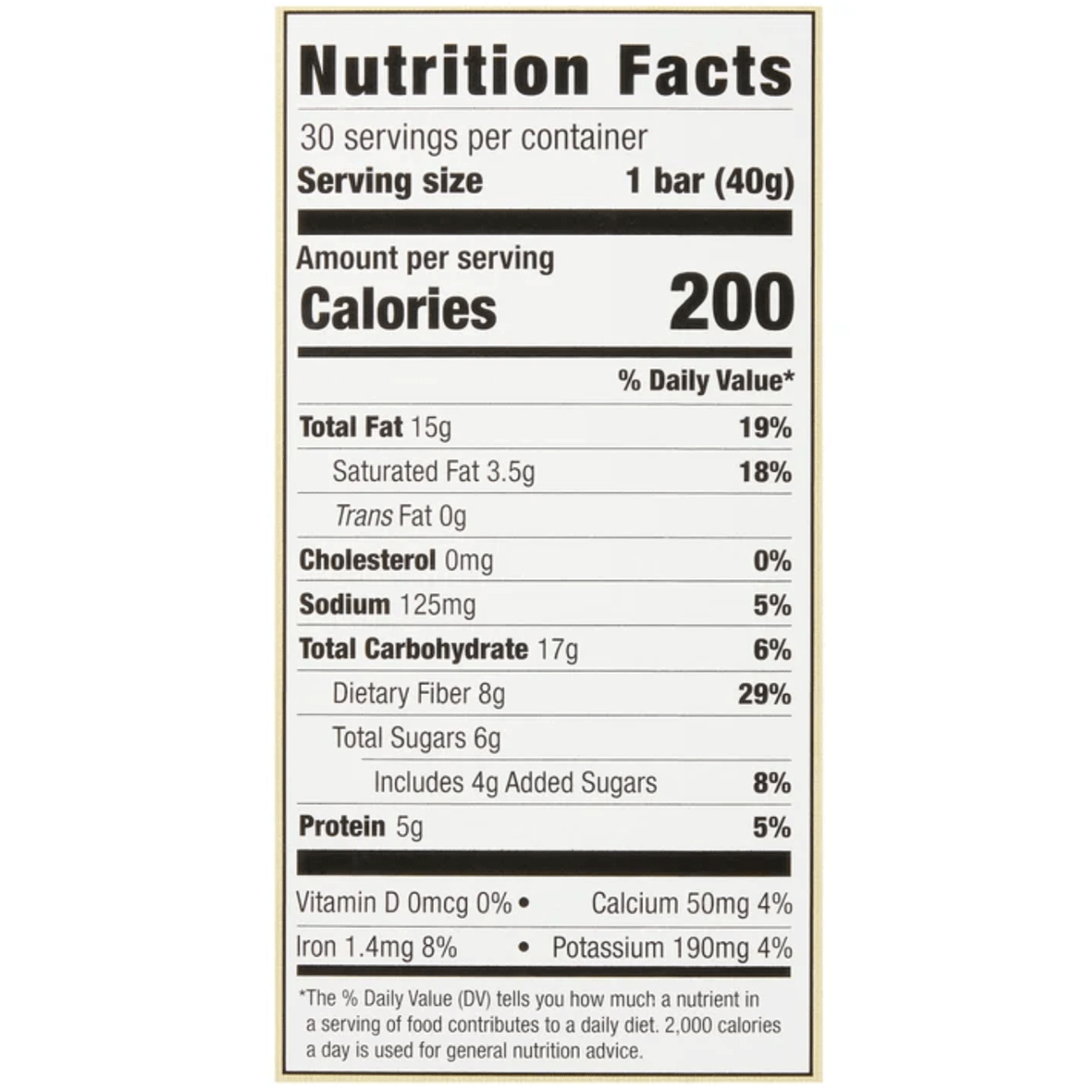 Kirkland Signature 커클랜드 시그니처 코코아 드리즐 & 천일염 너트 바 - 1.41 oz (40 g) - 30 Bars
