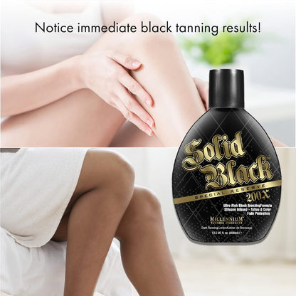 Millennium Tanning 밀레니엄 태닝 솔리드 블랙 스페셜 리저브 200X — 트리플 브론저 + 아사이