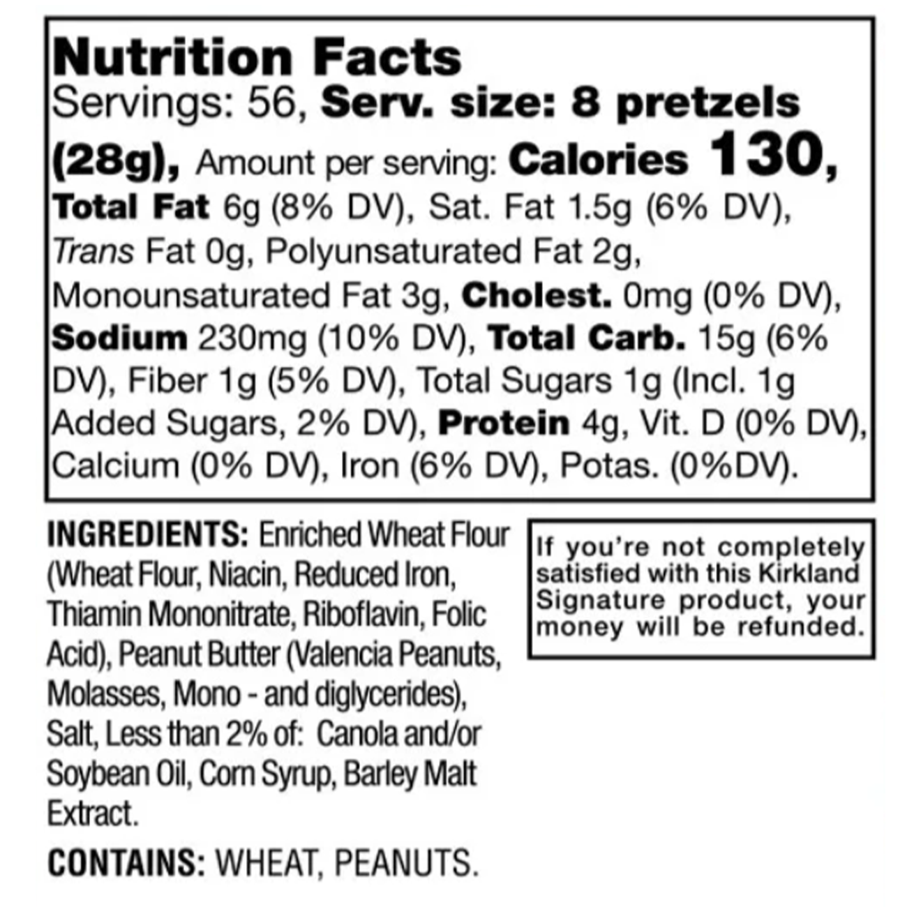 Kirkland Signature Peanut Butter Filled Pretzel Nuggets - 55 oz (1.56 kg)