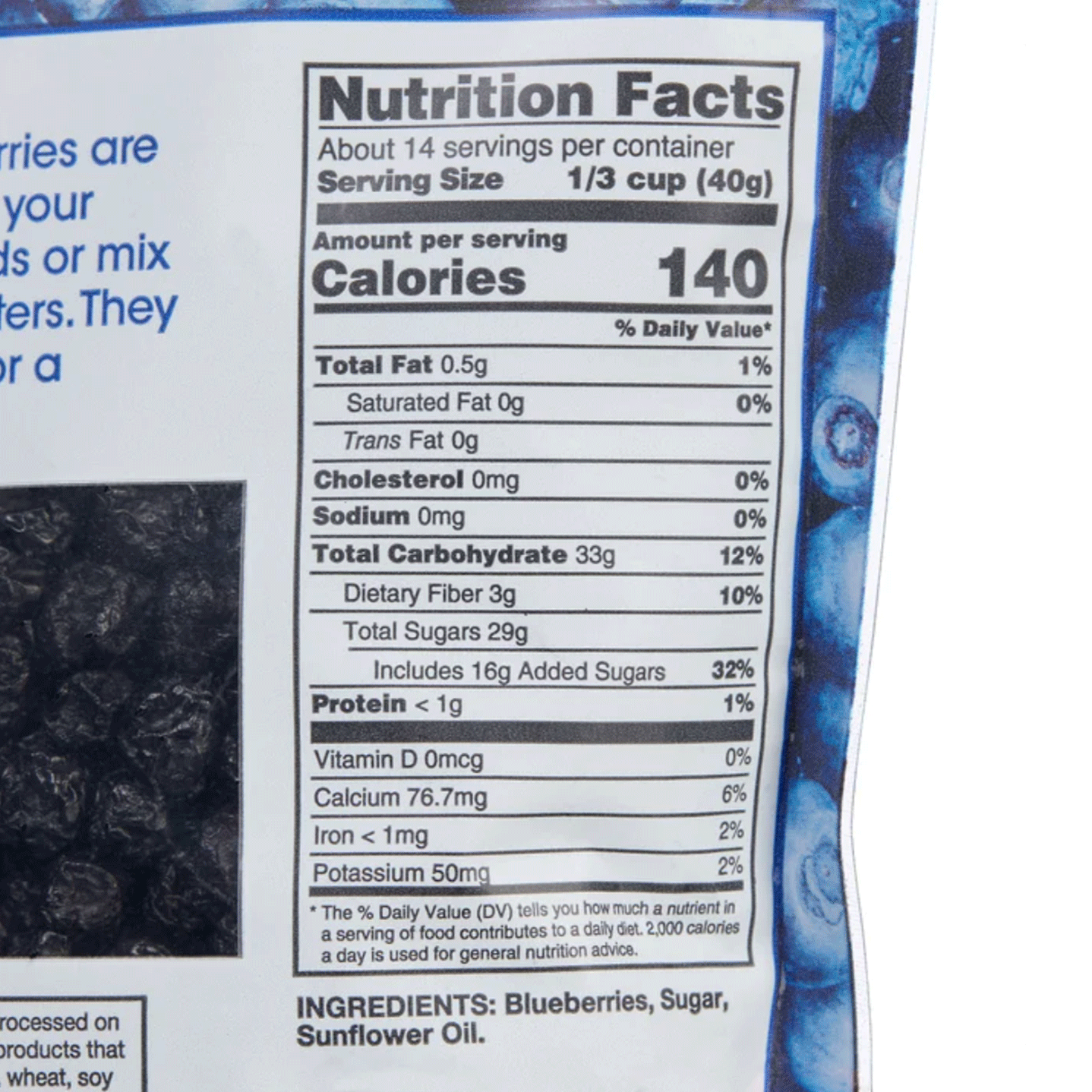 Kirkland Signature, Whole Dried Blueberries - 20 oz (1 lb 4 oz) / (567 g)