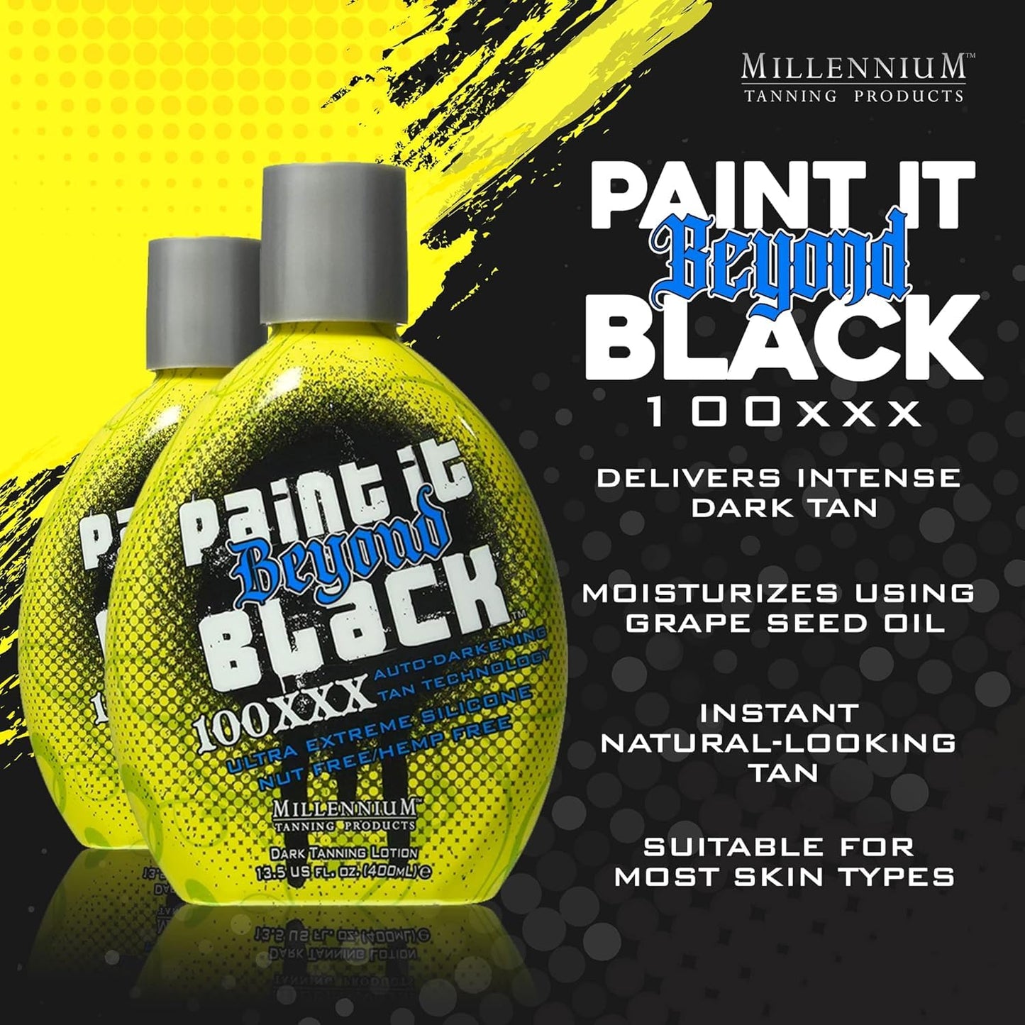 Millennium Paint it Beyond Black 100XXX — Silicone Bronzer Lotion
