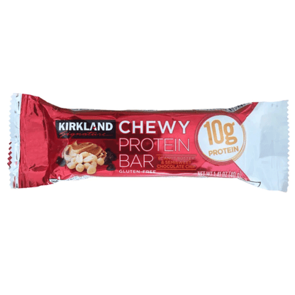 Kirkland Signature 커클랜드 시그니처 츄이 프로틴 바, 피넛버터 & 세미스위트 초콜릿 칩 - 1.41 oz (40 g) - 42바