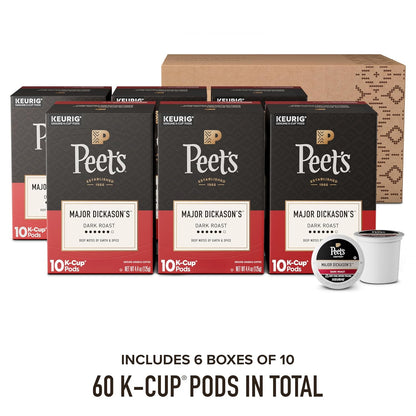 Peet's Coffee K-Cup Pods — 60 Pods