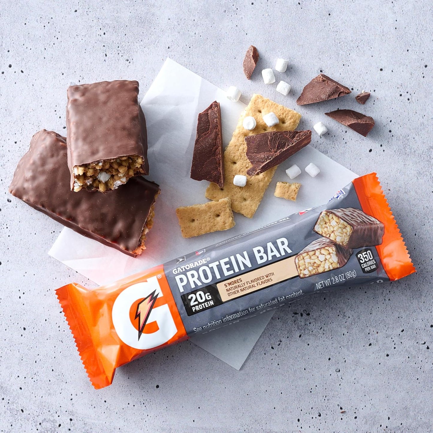 Gatorade Whey Protein Recover Bar — 2.8 oz (80g) × 12 Bars