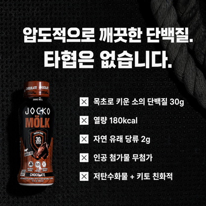 Jocko Mölk 프로틴 셰이크 — 355mL (12 fl oz) × 12병