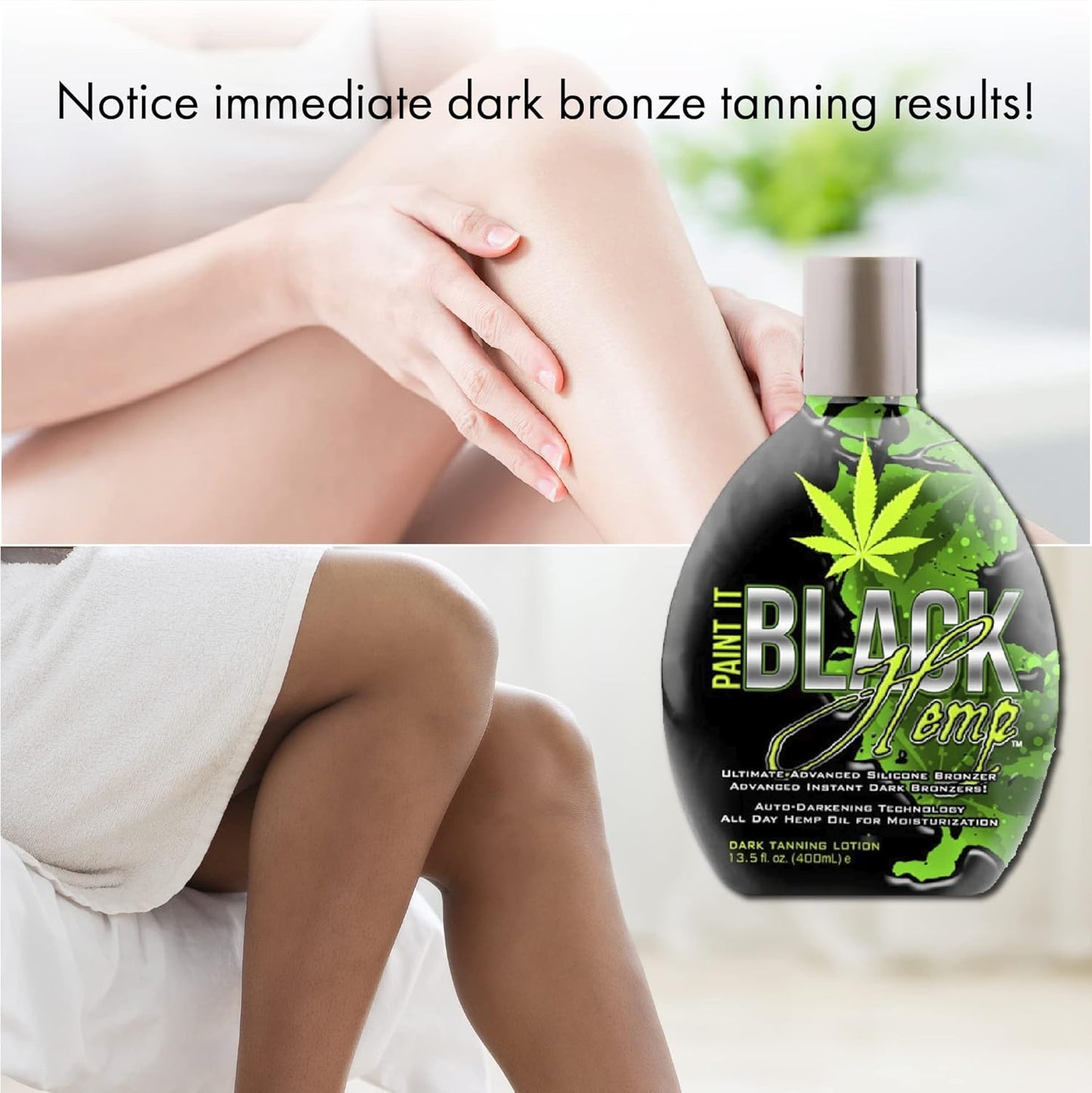 Millennium Tanning 밀레니엄 태닝 페인트 잇 블랙 헴프 — 헴프 시드 오일 브론저