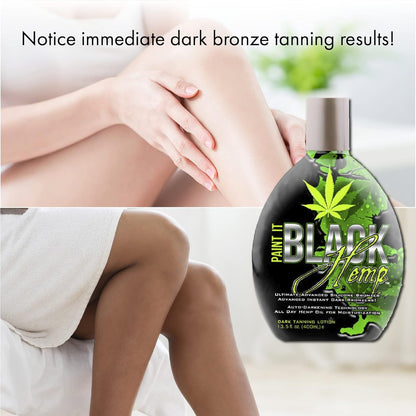 Millennium Tanning 밀레니엄 태닝 페인트 잇 블랙 헴프 — 헴프 시드 오일 브론저