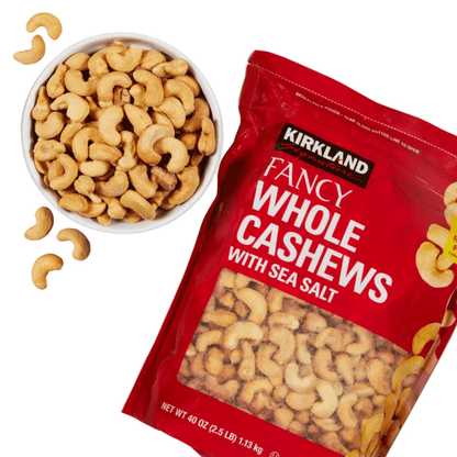 Kirkland Signature Fancy Whole Cashews - 40 oz (2.5 lbs) / (1.13 kg)
