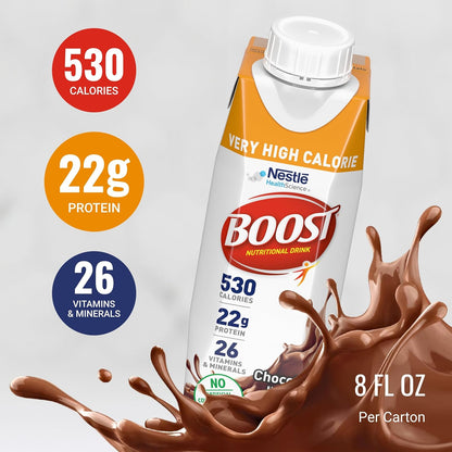 BOOST Very High Calorie Nutritional Drink — 8 fl oz (237mL) × 24 Bottles