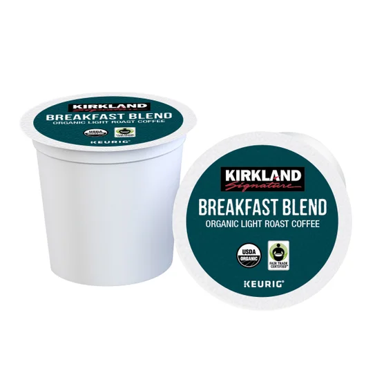 Kirkland Signature Coffee Organic Breakfast Blend K-Cup Pod - 120 K-Cup Pods