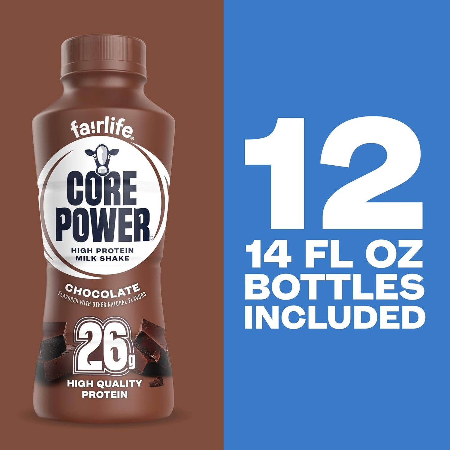 Core Power Protein Shake — 14 fl oz (414mL) × 12 Bottles