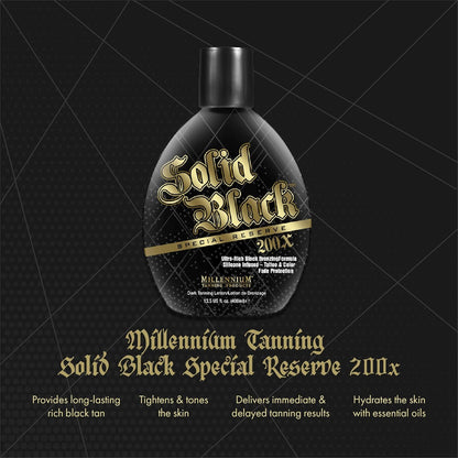 Millennium Tanning 밀레니엄 태닝 솔리드 블랙 스페셜 리저브 200X — 트리플 브론저 + 아사이