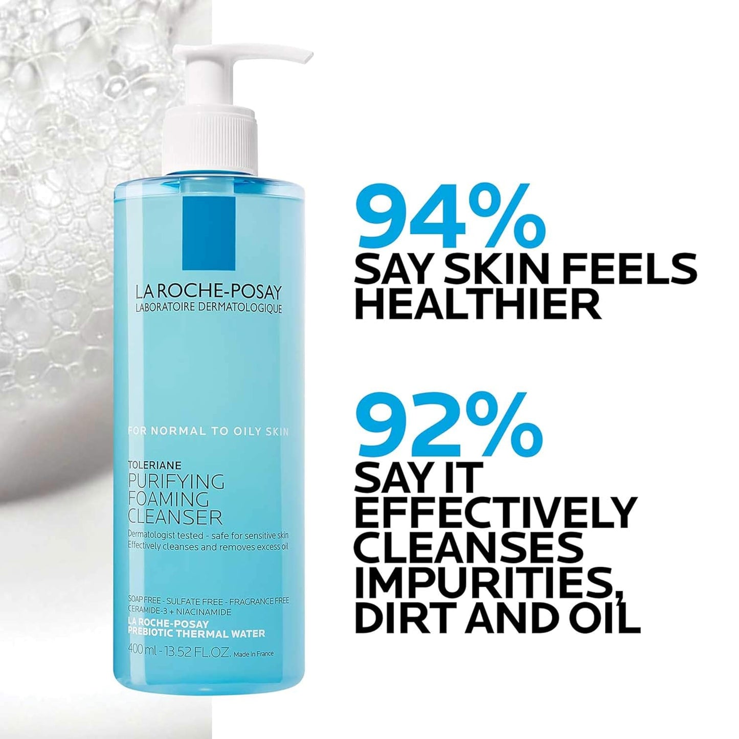 La Roche-Posay 라로슈포제 톨레리앙 퓨리파잉 포밍 클렌저 — 지성 피부용