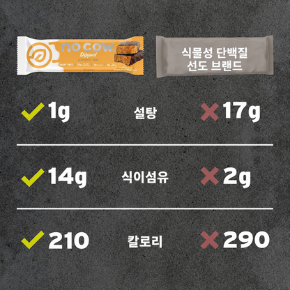 No Cow Vegan Protein Bar — 2.12 oz (60g) × 12 Bars