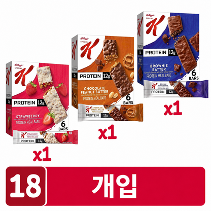 Special K Protein Meal Bar — Variety Pack, 1.59 oz × 18 Bars (3 Boxes)