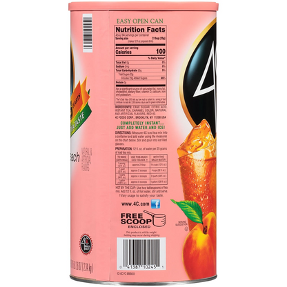 4C Peach Iced Tea Mix - 82.6 oz (2342g)