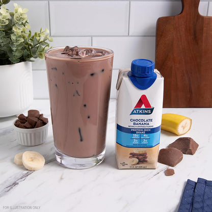 Atkins High Protein Shake — 11 fl oz (325mL) × 12 Bottles
