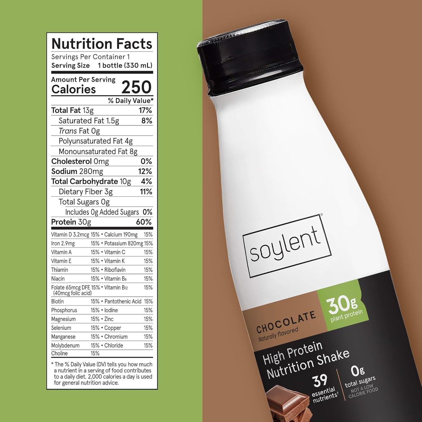Soylent Complete Protein Shake — 11 fl oz (325mL) × 12 Bottles