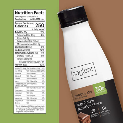 Soylent Complete Protein Shake — 11 fl oz (325mL) × 12 Bottles