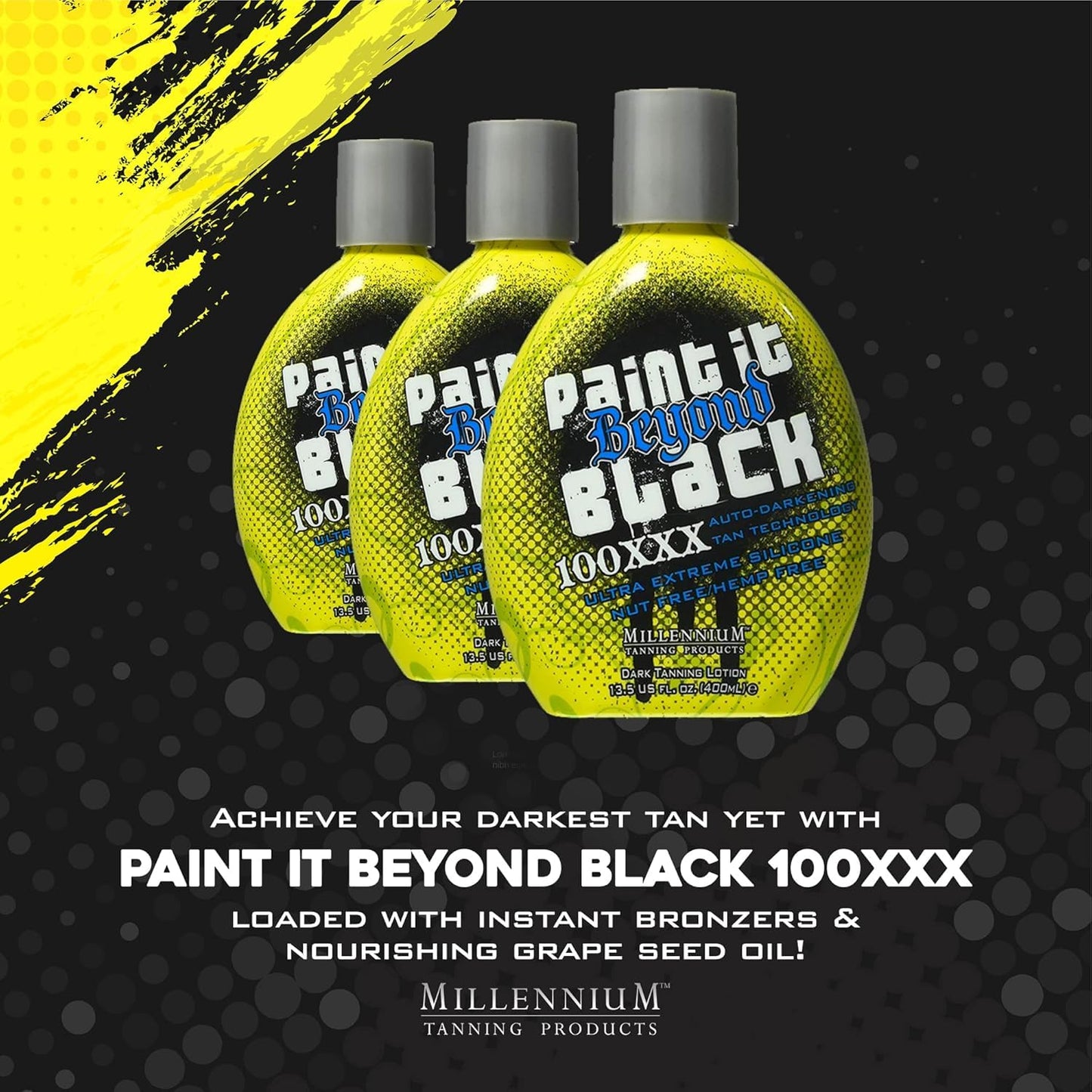 Millennium Paint it Beyond Black 100XXX — Silicone Bronzer Lotion