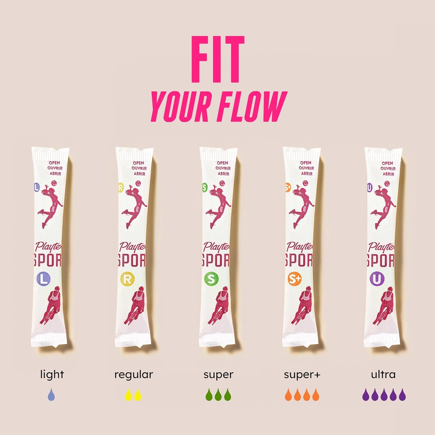 Playtex 플레이텍스 스포츠 탐폰 Super — 양 많은 날을 위한 360° 보호