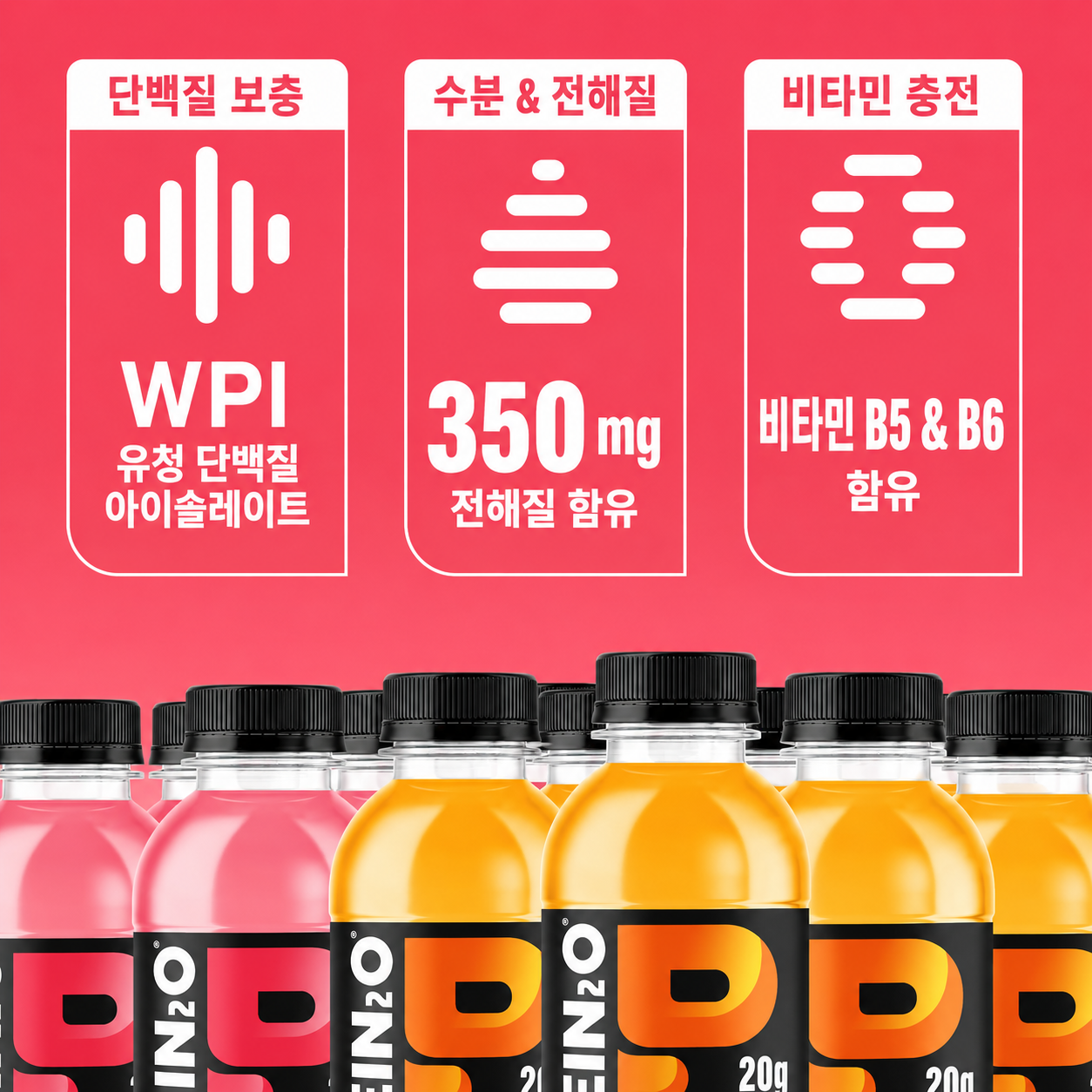 Protein2o 20g Whey Protein Infused Water — 16.9 fl oz (500mL) × 12 Bottles