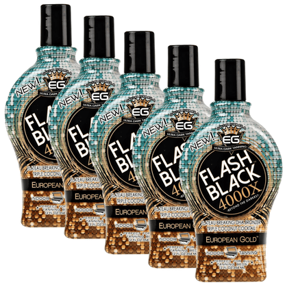 European Gold 플래시 블랙 4000X 태닝 로션 12oz (355 mL)