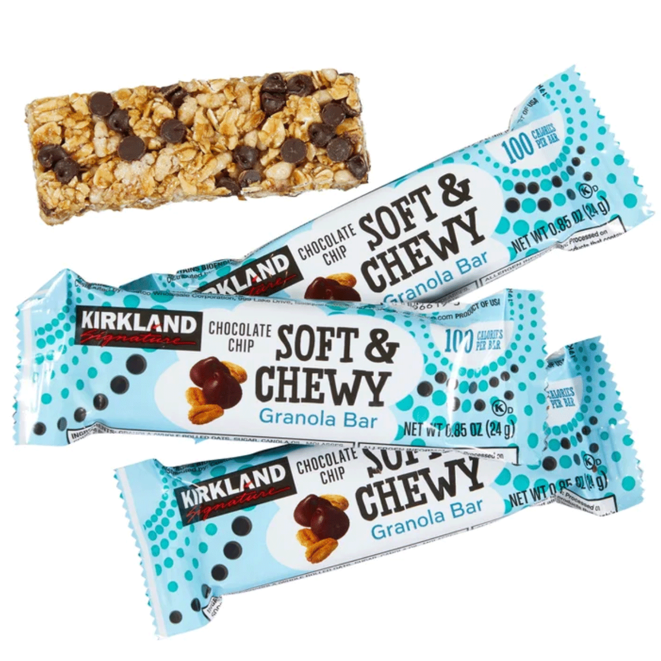 Kirkland Signature Soft & Chewy Granola Bars - 0.85 oz (24 g) - 64 Bars