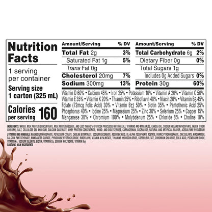 BOOST Glucose Control Max 30g Protein Drink — Rich Chocolate, 11 fl oz (325mL) × 12 Bottles