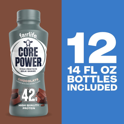 Core Power Elite Protein Shake — 14 fl oz (414mL) × 12 Bottles