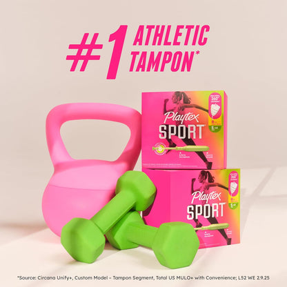 Playtex 플레이텍스 스포츠 탐폰 멀티팩 — 360° 보호, 혼합 흡수력