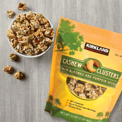 Kirkland Signature Cashew Clusters 32 oz (2 lbs) / (907 g)