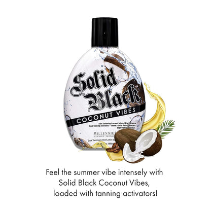 Millennium Tanning 밀레니엄 태닝 솔리드 블랙 코코넛 바이브 — 코코넛 오일 딥 브론저