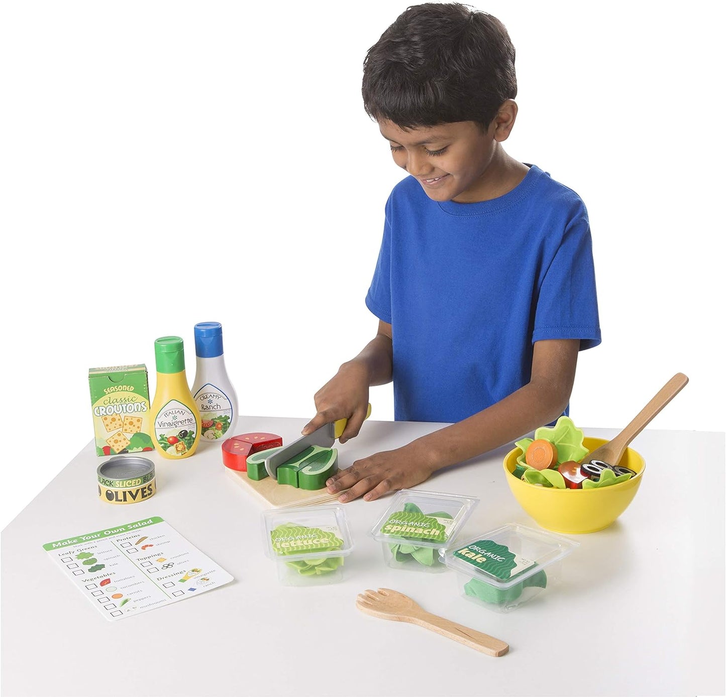 Melissa & Doug 멜리사 앤 더그 나무 샐러드 만들기 세트
