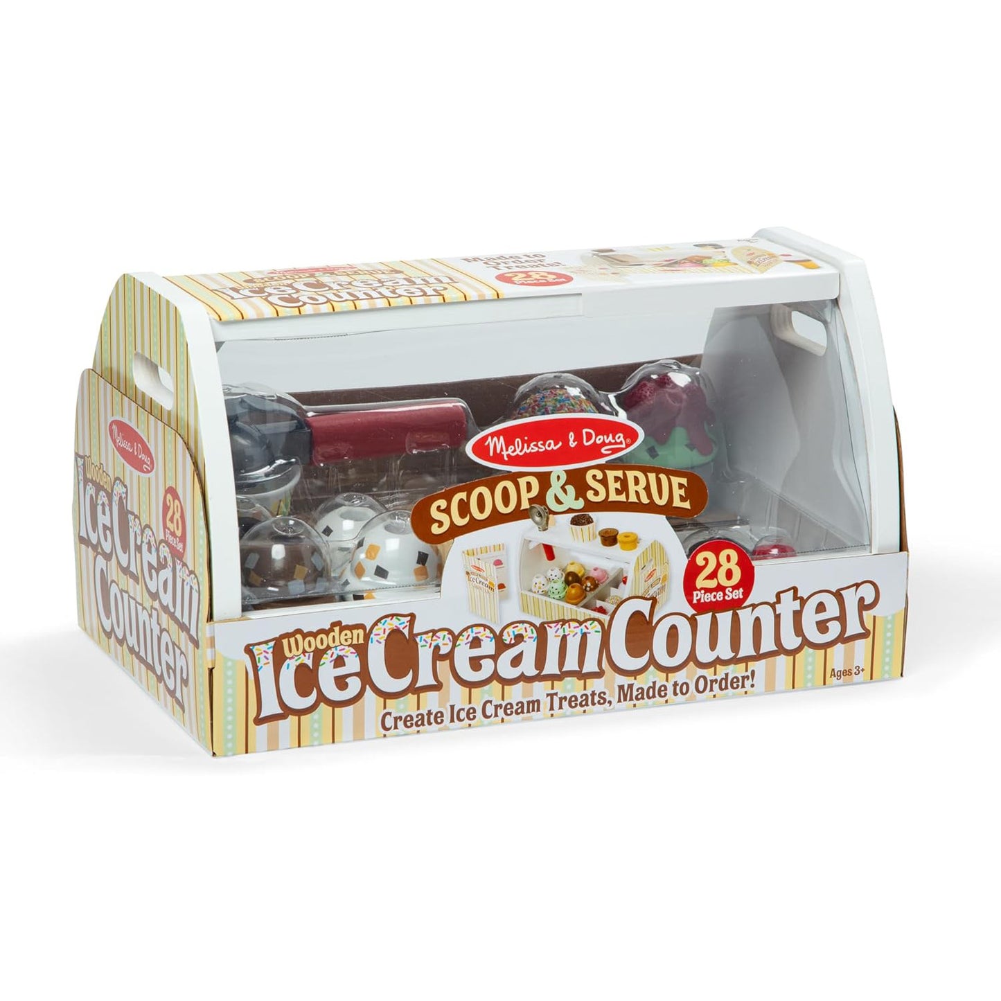 Melissa & Doug Wooden Scoop & Serve Ice Cream Counter