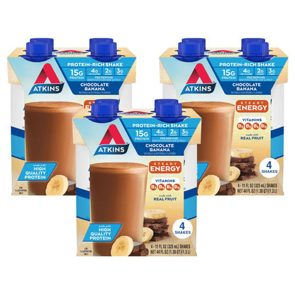 Atkins High Protein Shake — 11 fl oz (325mL) × 12 Bottles