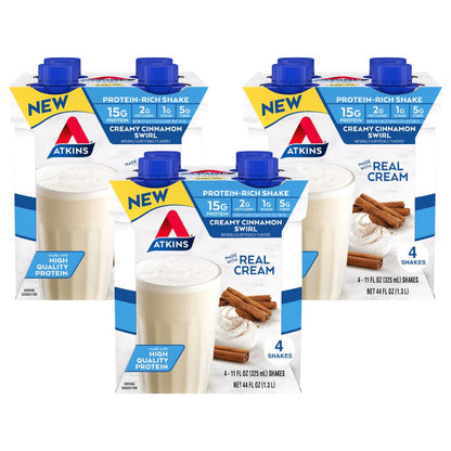Atkins High Protein Shake — 11 fl oz (325mL) × 12 Bottles