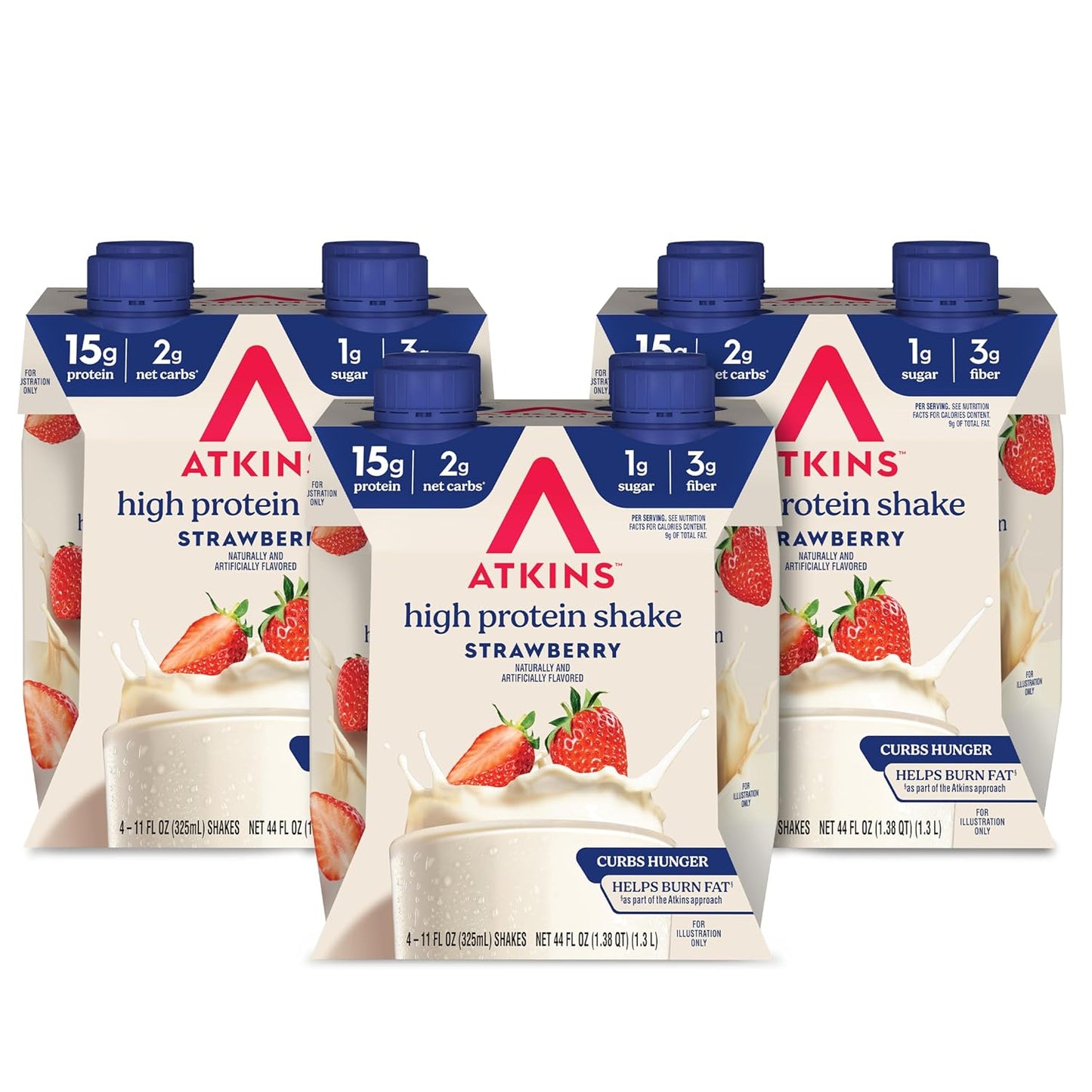 Atkins High Protein Shake — 11 fl oz (325mL) × 12 Bottles