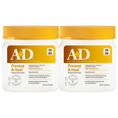 A+D Original Diaper Rash Ointment — Petrolatum & Lanolin Protectant