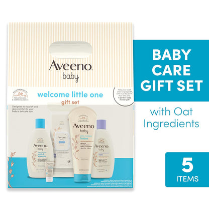 Aveeno Baby Welcome Little One Gift Set — Lotion, Wash & Balm Bundle