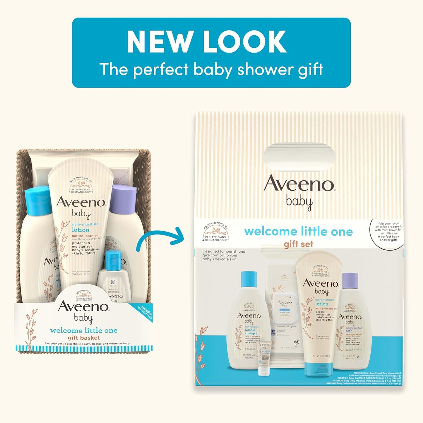 Aveeno Baby Welcome Little One Gift Set — Lotion, Wash & Balm Bundle