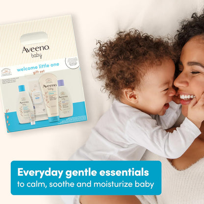 Aveeno Baby Welcome Little One Gift Set — Lotion, Wash & Balm Bundle