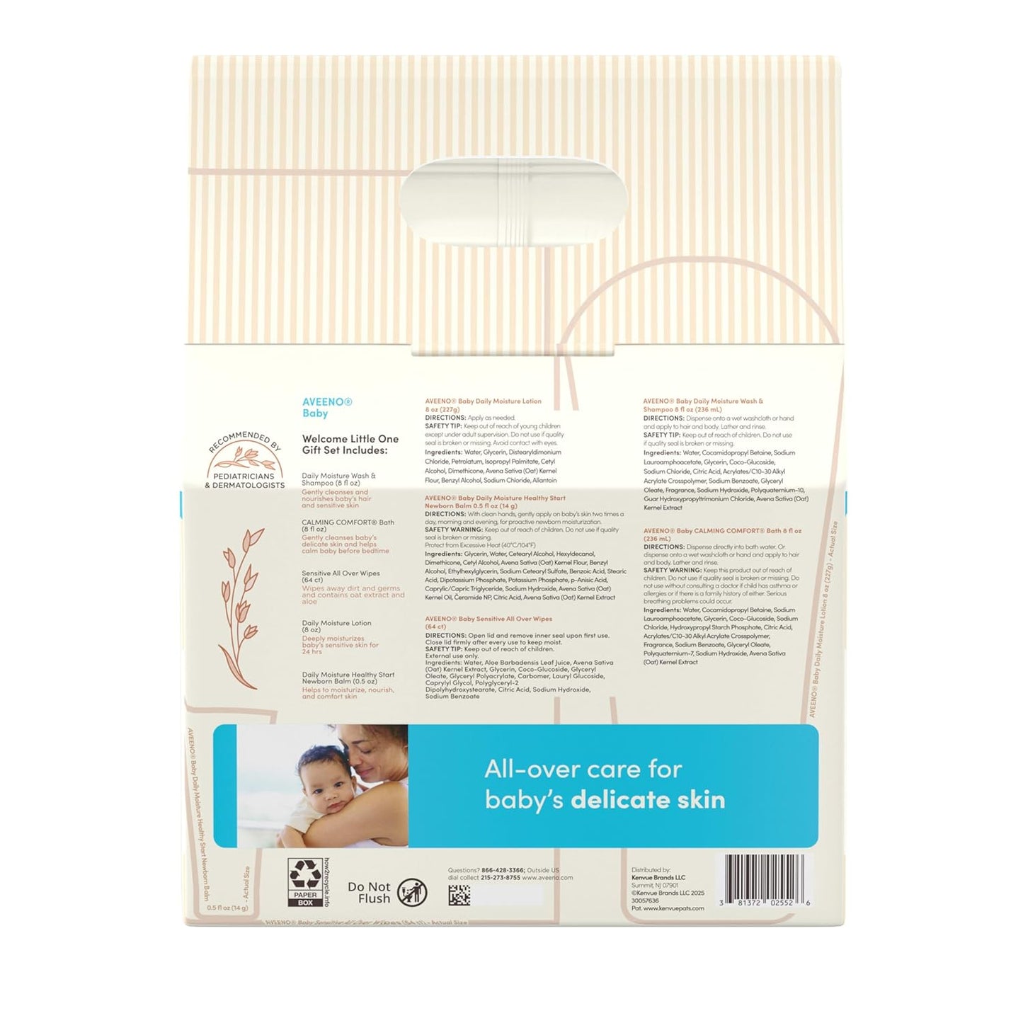 Aveeno Baby Welcome Little One Gift Set — Lotion, Wash & Balm Bundle