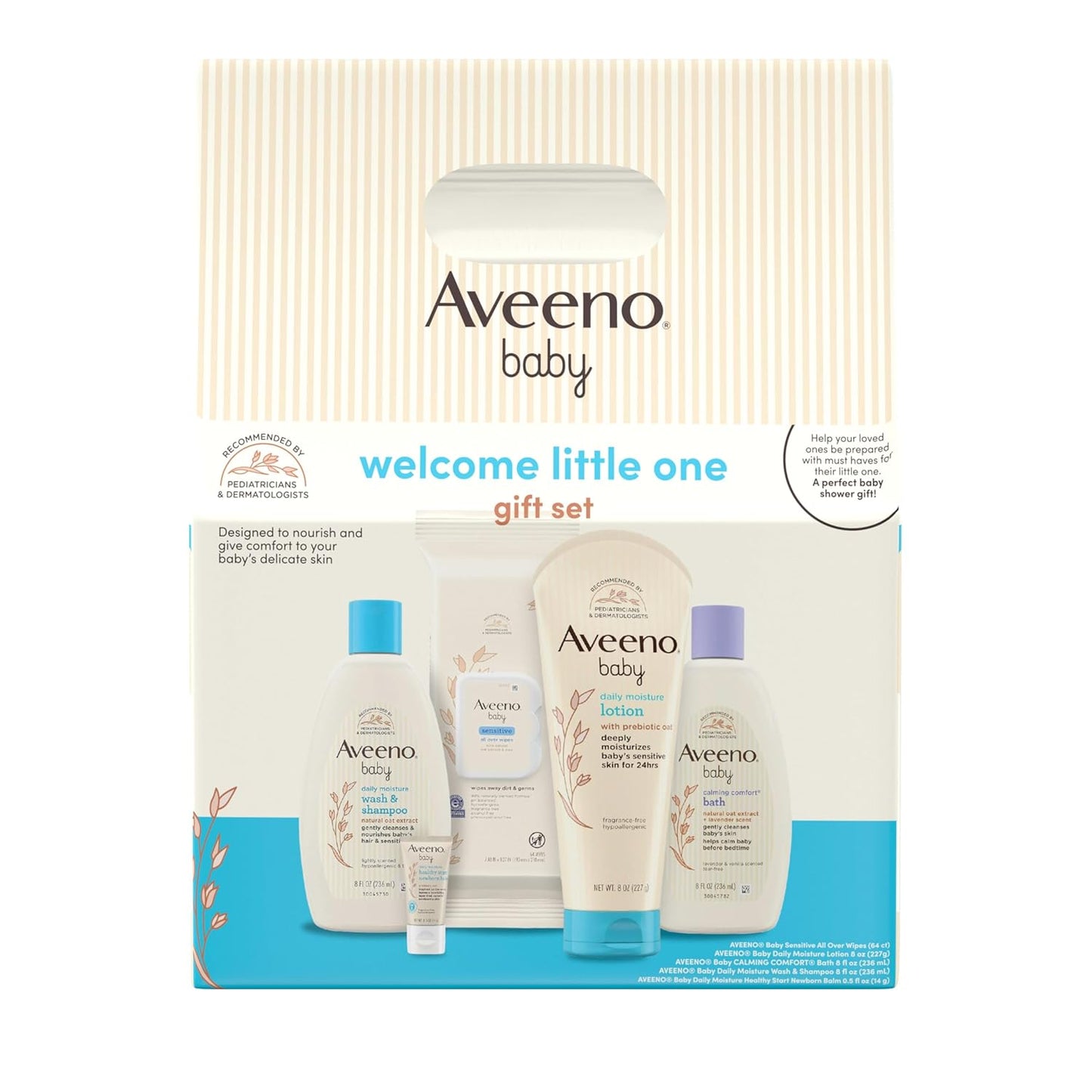 Aveeno Baby Welcome Little One Gift Set — Lotion, Wash & Balm Bundle