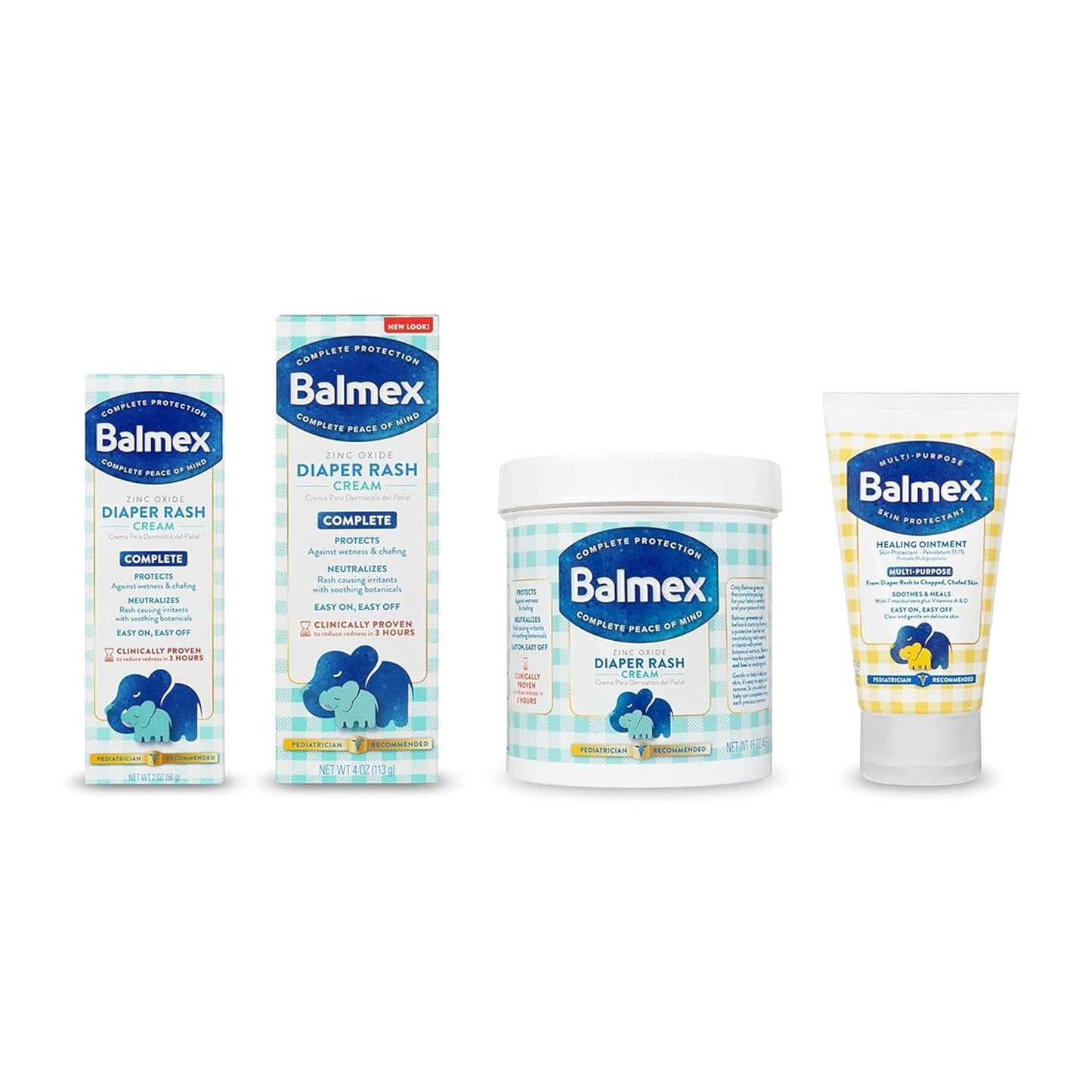 Balmex Fast-Acting Diaper Rash Cream — 11.3% Zinc Oxide, Aloe & B5